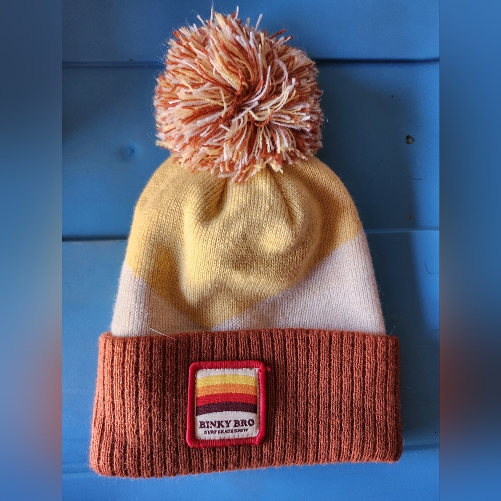 Binky Bro Multicolor Pom-Pom Beanie